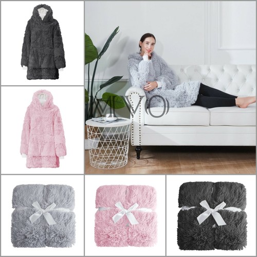 Shaggy faux fur hoodie - faux,