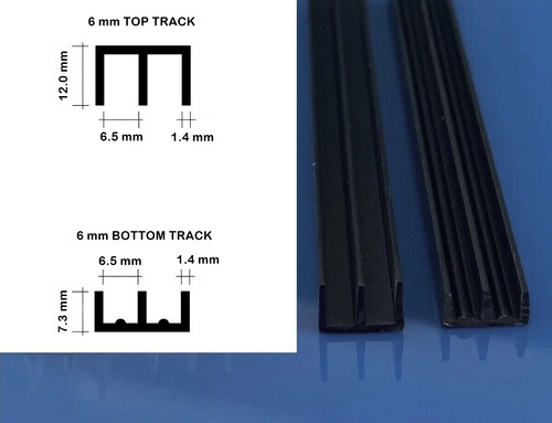 Vivarium glass runners track - glass,