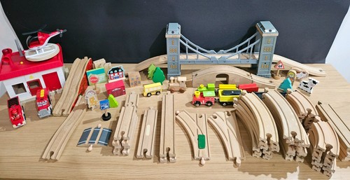 Wooden train set bundle - set,