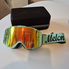 Melon Optics DH Goggles, Cyan Frame And Strap, Fire Iridium Lens