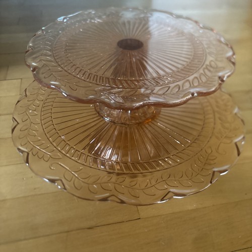Vintage pink depression glass - pink,