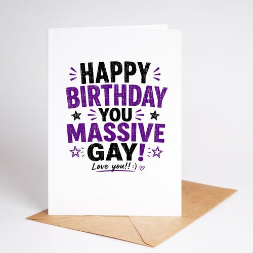 Funny birthday card gay - funny,