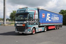 Truck Photo DAF XF Super Space Cab Tarpaulin Semi Truck Austria Light Blue Æ E #g5ib