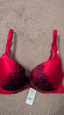 36D RED BLACK MIX BOUX AVENUE UNDERWIRED PLUNGE BRA  BNWOT RRP £34 SALE 