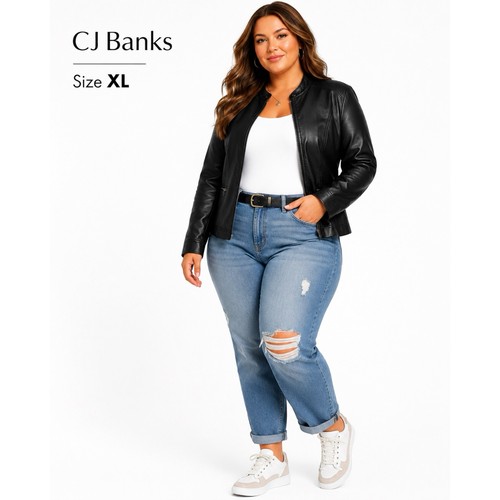 Banks black faux leather - cj,