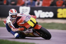 American motorcycle racer Freddie Spencer riding a Honda  4x6 photo 
