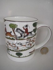 CROWN STAFFORDSHIRE ROBERT HORN HUNTING SCENE LARGE BONE CHINA TEA COFFEE MUG