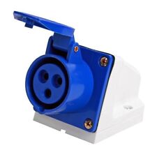 16 Amp 3 Pin Wall Mount Socket
