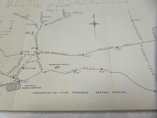 1903 LEEDS & NEWCASTLE TRAMWAY ROUTES WITH FEEDER STATIONS ETC TOPPING TRAM MAPS