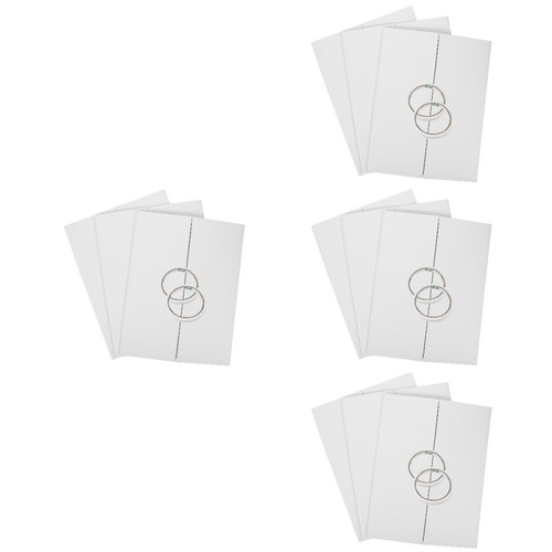 4sets white trifold paperboard - white,