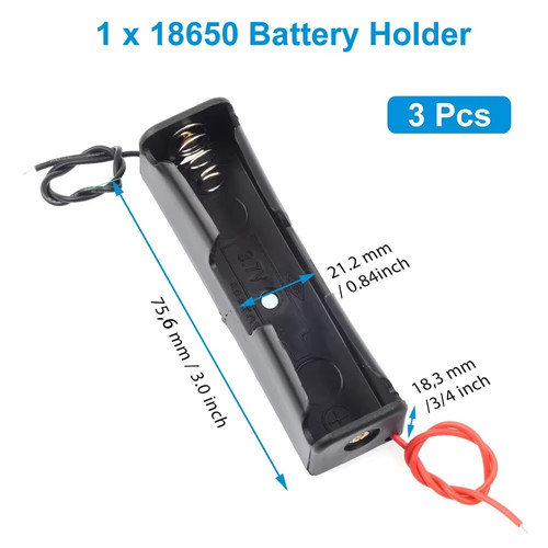 3pcs 18650 battery holder box - 18650,