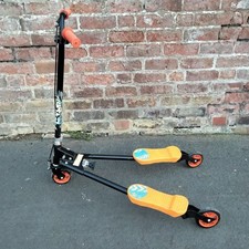EVO Kids Scooter 3 Wheels Foldable Swing Version Black & Orange - Free Delivery 