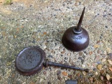 2 Vtg Retro Singer Sewing Machine Oil Can  Empty Circa 1930s