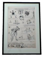 Frank Patterson (1871-1952) Original Ink Drawing. Some Landlords I Know. Cycling