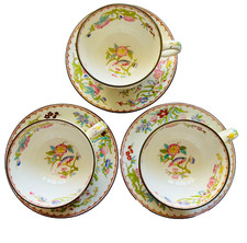 Set of (3) Antique Minton Bone