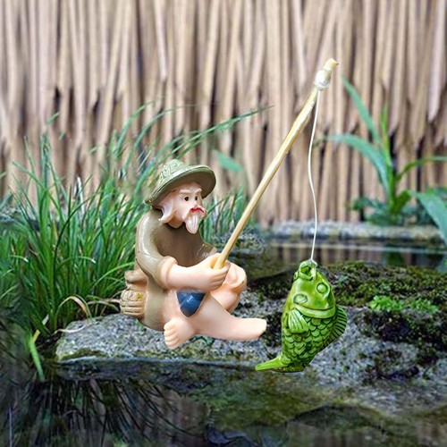 Old man miniature figurine - man,