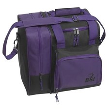 BSI Deluxe 1 Ball Single Tote Black Purple Bowling Bag