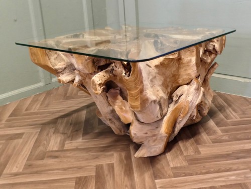 Live edge yewwood root - live,