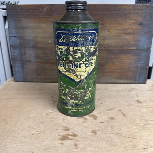 Vintage duckhams oil can tin - can,