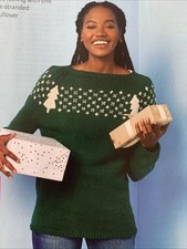 Knitting Pattern 1541 Ladies DK Christmas Tree Jumper