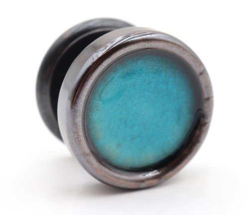 Vintage blue center pewter - center,