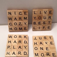 Coaster Set Scrabble Tile 4