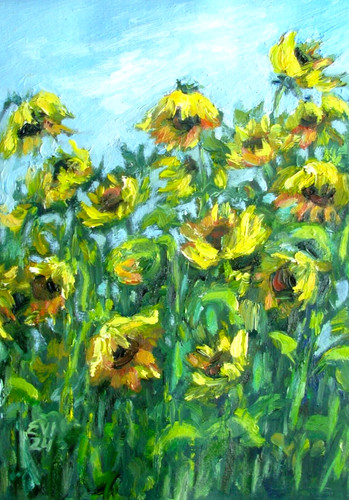 Sunflowers original oil - sunflowers,