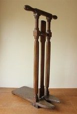 Antique Oak Boot Jack. Victorian Country House Wooden Boot Shoe Pull. 19th C