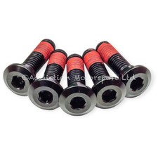 5x Kawasaki Ninja ZX9R 94-97 Black Titanium Rear Disc Rotor Bolts Threadlock