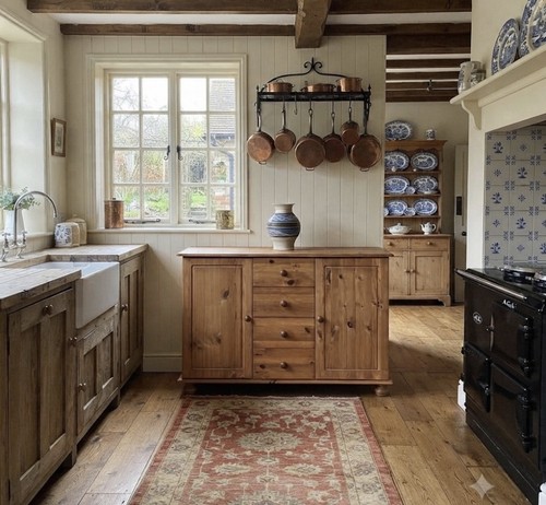 Pine sideboard with cupboards - pine,
