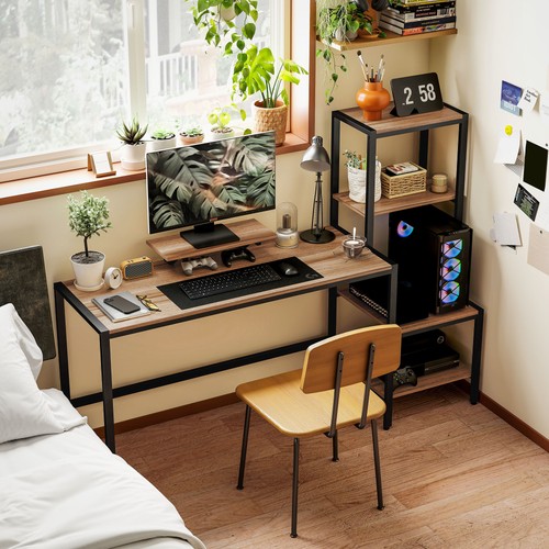 Computer desk with monitor - computer,