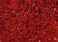 Bugle Beads Red 4mm tubes 50g  Jewellery Crafts Creative Bracelets necklaces