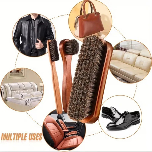 4pcs horsehair shoe brush - shoe,