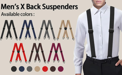 Heavy duty elastic suspenders - elastic,
