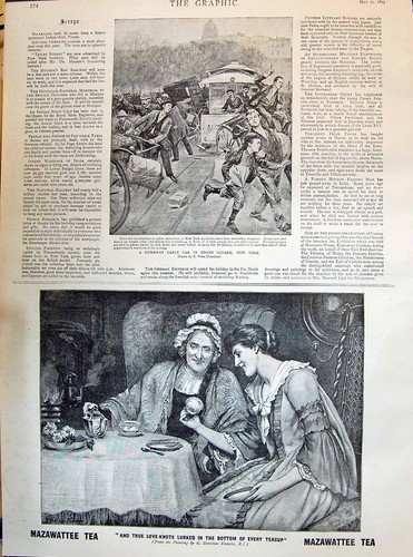 Antique old print 1895 runaway - antique,