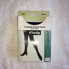 girls ladies navy tights 70 denier opaque tights with lycra size small