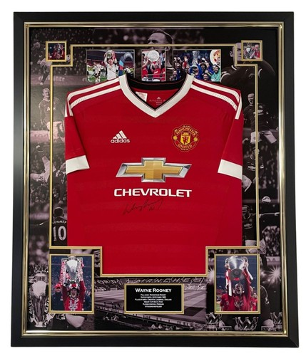 Framed wayne rooney signed - framed,