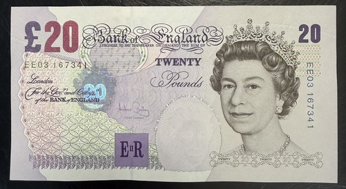 Old twenty pound note - twenty, £20