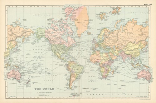 World mercator projection - mercator's,