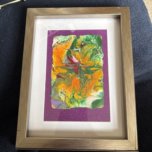Small framed abstract acrylic - small,