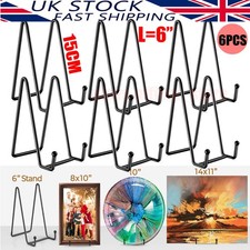 6x Large Iron Stand Holder Easel Display Metal Frame for Photo Display Plate 6"