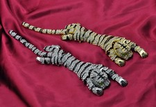 Large Articulated Diamante and Enamel Tiger Brooch