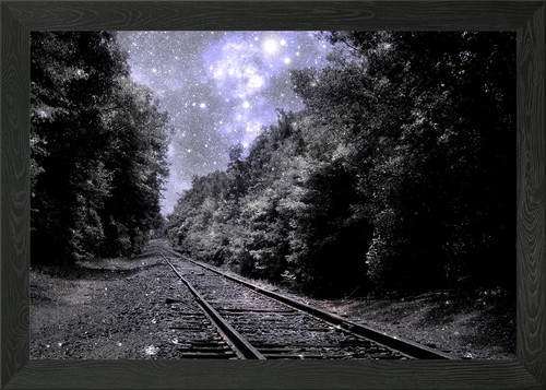 Next stop anywhere gray framed - stop,