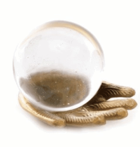 Crystal ball hand - crystal,