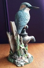 Leonardo Collection c1998 Kingfisher Bird Figurine Perched On Garden Tap G
