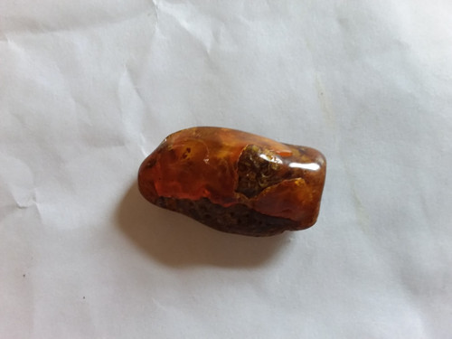 Natural olive green amber