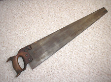 ANTIQUE 1918 STAMPED HAND SAW 26" BLADE.  WAR DEPARTMENT ARROW SYMBOL ON HANDLE