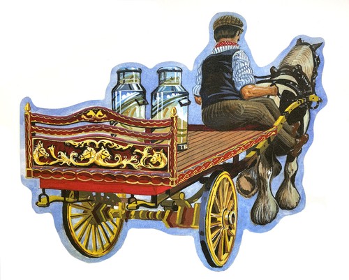 Romany gypsy horse and cart - gypsy,