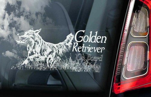 Golden retriever car sticker - retriever,