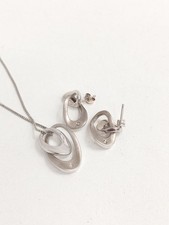 Hot Diamonds 925 Sterling Silver Double Oval Loop & Earring Set Boxed 15.90g